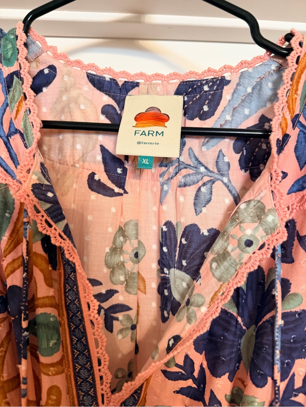 FARM Rio Seashell Tapestry Cotton Mini Dress XL - Picture 3 of 3